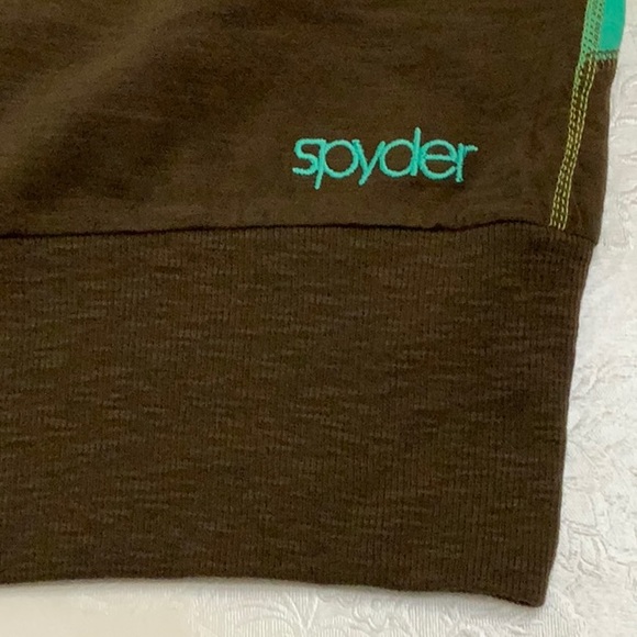 Spyder SLUB ATHLETIC TOP - Brown/Aqua - Picture 6 of 12